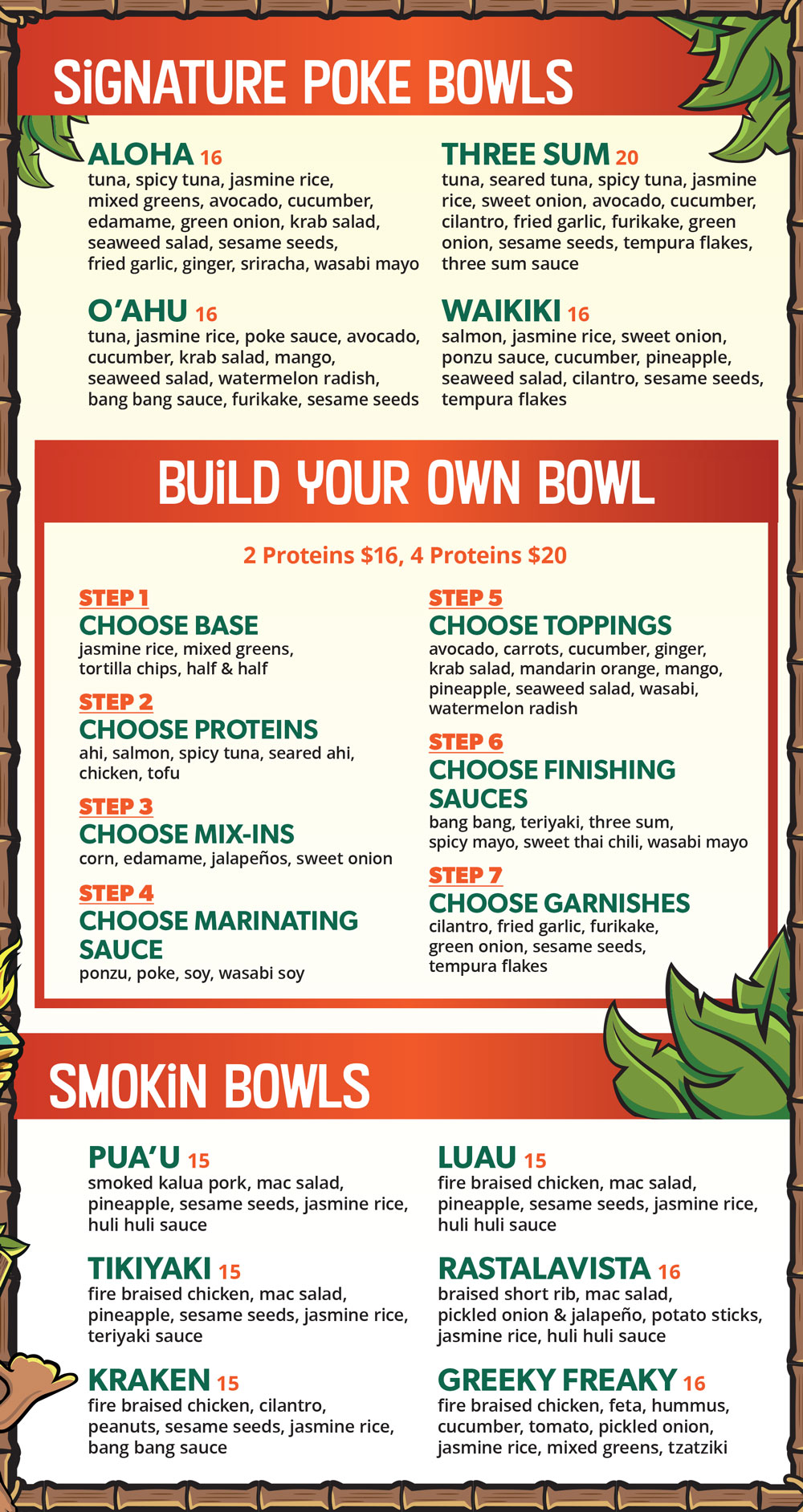 Duke's Aloha Eats menu July 2026